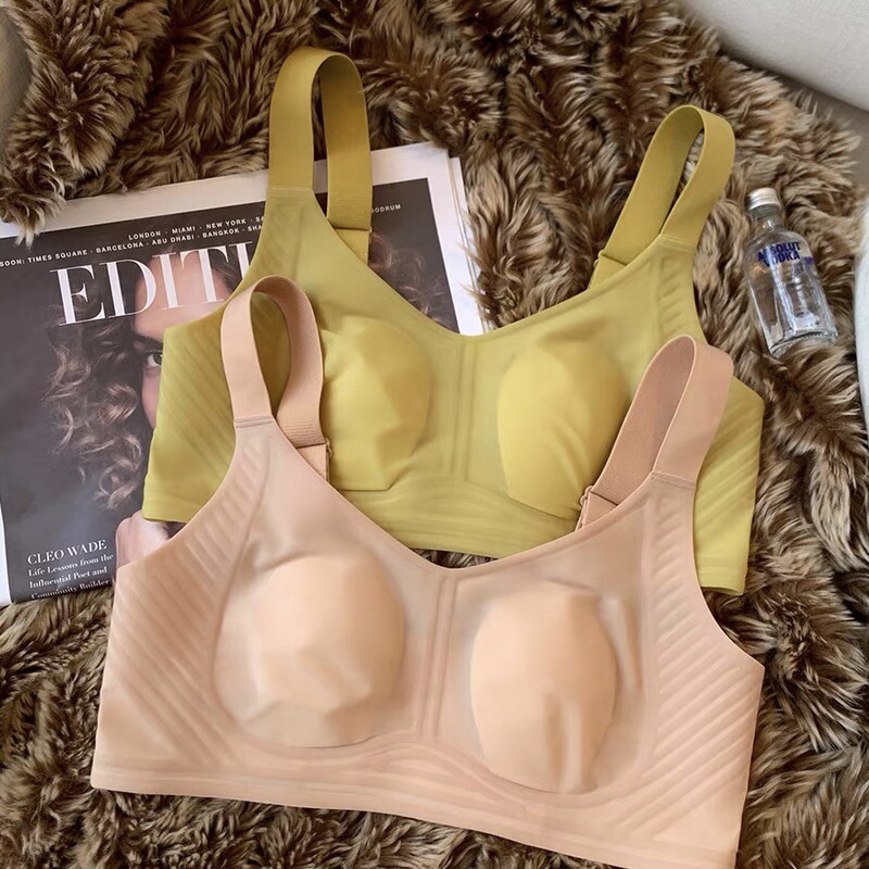 Large Chest Small No-cut Underwear Women's Full Cup Summer Thin Gathering Parammary Anti-sagging Rabbit Ear Bra