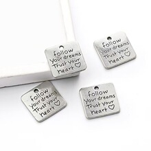 批发 DIY复古锌合金饰品配件 英文 字牌 挂件 钥匙扣包挂车挂配件