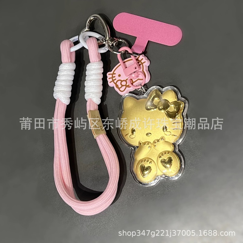 純金 999KT 猫リアルゴールド猫キーホルダーかわいい子猫バッグぶら下げ猫ペンダントギフトお土産|undefined