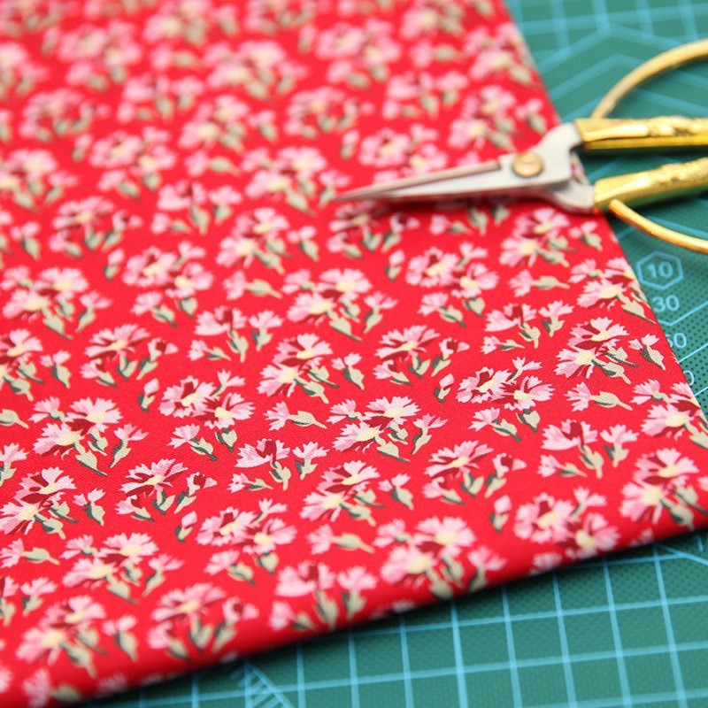 Tela de bordado hecha a mano para patchwork DIY, tela de bordado Lu, tela de bordado de moda, tela floral de algodón para punto de cruz y muñecas.