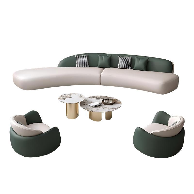 Oficina de ventas moderna y simple Sofá curvo de hotel Residencia Salón de belleza VIP sala de estar Sofá de negociación image 8