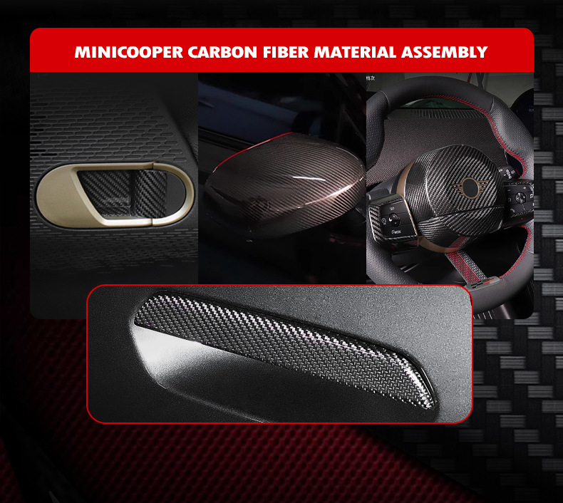 Headlight Decoration Cover Carbon Fiber for BMW MINI Cooper