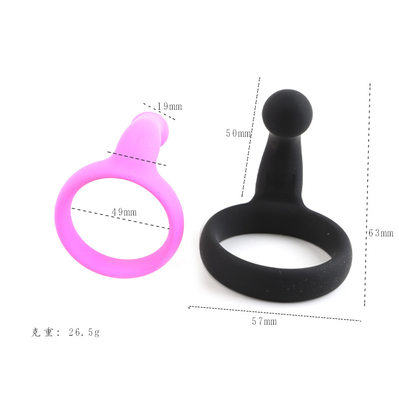 Silicone Penis Sleeve with Prostate Massager and Locking Ring, Pink — detail image 1