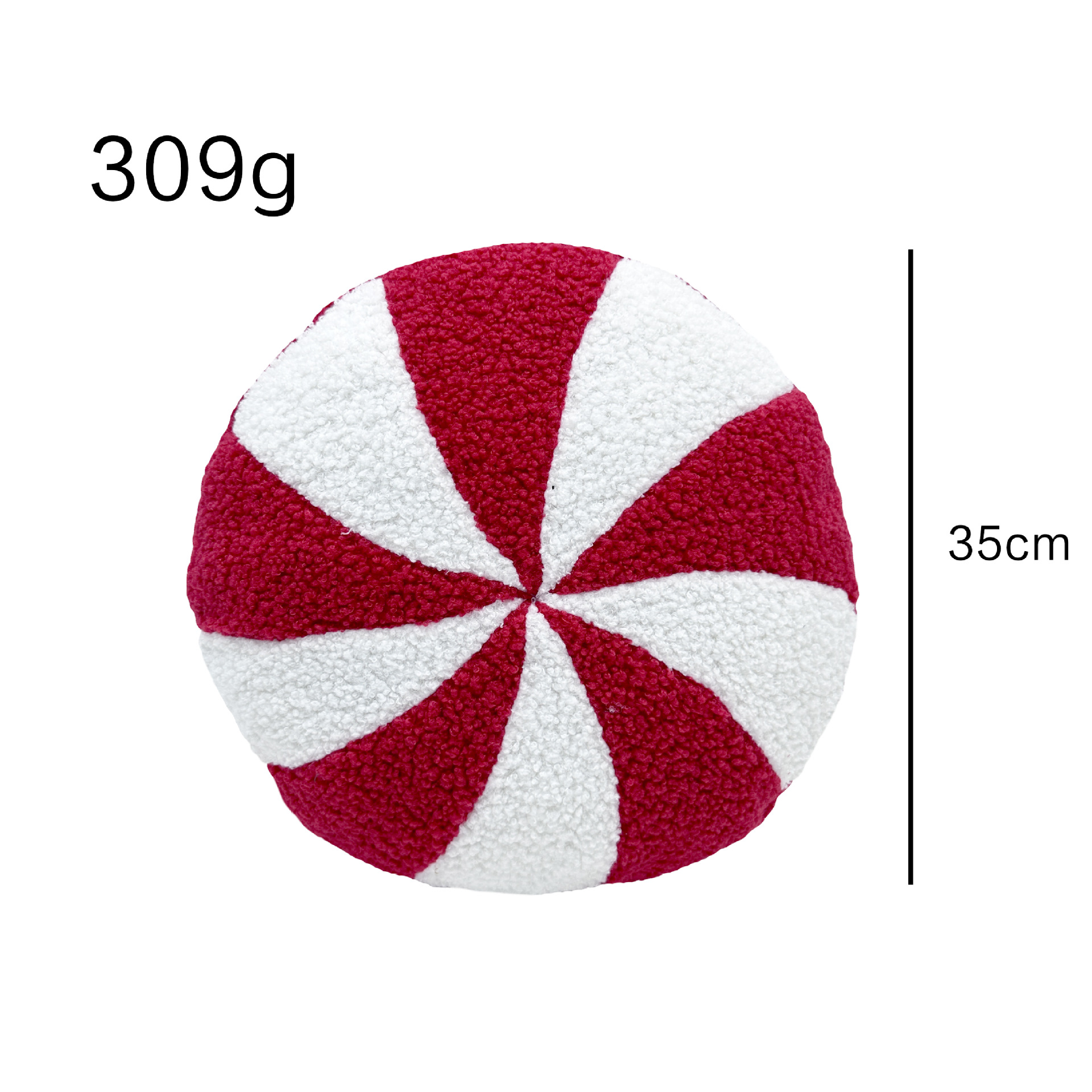 Nouveautés Oreillers en sucre d'orge de Noël Jouets en peluche de Noël en sucre d'orge_voghion.com