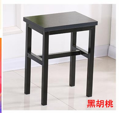 Taburete de taller al por mayor, línea de montaje de fábrica, taburete de trabajo, taburete cuadrado pequeño de acero y madera, taburete de hierro de comida rápida, oro de entrenamiento