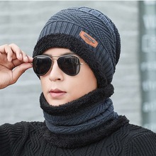 帽子冬天保暖针织加绒套头毛线帽加厚韩版护耳青年跨境冬季潮帽