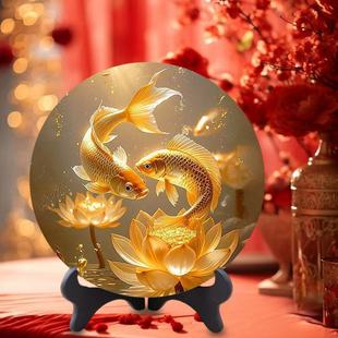 Golden Koi Decorative Ornaments, Wealth-Attracting Ornaments Every Year, Home Furnishings, Living Room, Office, Home Decorations