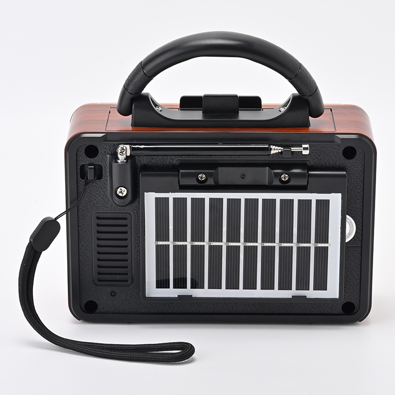 Radio Bluetooth Retro Solar con Tarjeta de Plástico Multifuncional para Ancianos