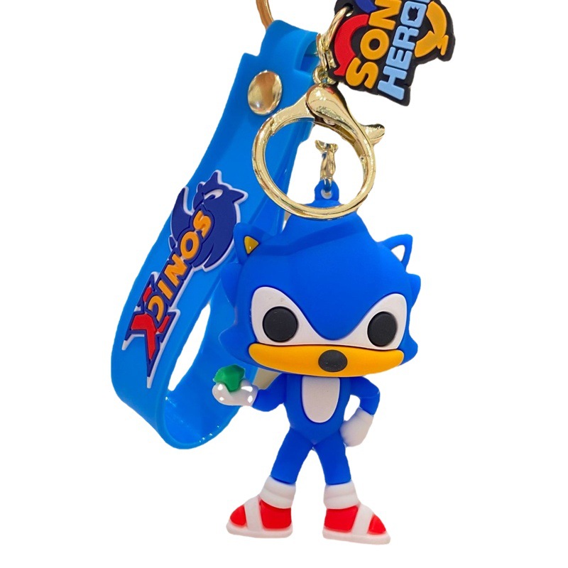 Nueva velocidad variable Sonic muñeca llavero colgante de dibujos animados anime muñeca llavero joyería regalo al por mayor