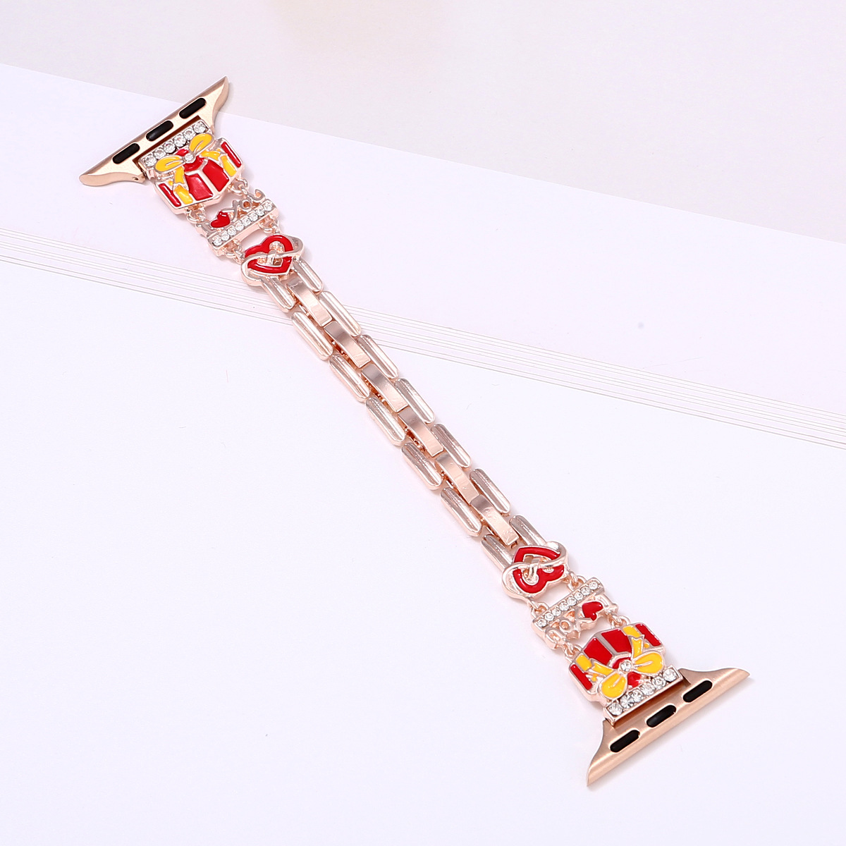 Diamond Metal Watch Strap For Apple Watch Series Se 5 6 7 8 9 Gift Box_voghion.com