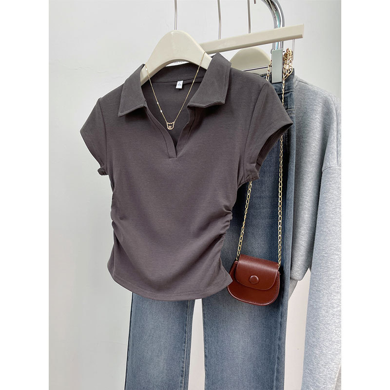 [Real Price] [Original Quality-Workmanship] Summer Spice Girls Slim Fit Slim Shoulder Short Sleeve T-Shirt Irregular Po