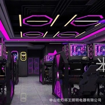 Acrílico modelado lámpara de vela de deportes electrónicos de internet café módulo de forma extraña lámpara billar ciudad de juegos sala de juegos gimnasio atmósfera lámpara