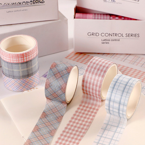 Practical Grid and Paper Tape Set Creative Stationery DIY Journal Sticker Simple Sticker Cross-border Exclusive