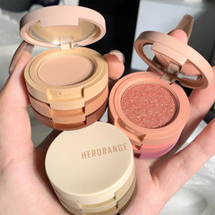 HERORANGE Light Breeze Triple Eye Shadow Sandwich Bento Silent Glow Shimmer Earth Tone Eye Shadow Palette