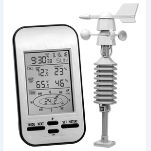Llprofessional Grade Small Weather Station Ws0232 Weather Forecast Instrument Wireless Weather Instrument Temperature and Humidity Meter Free Shipping