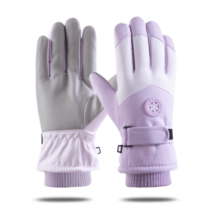 Rękawice narciarskie męskie i damskie unisex na jesień i zimę, wiatroszczelne i wodoodporne, do jazdy na motocyklu na świeżym powietrzu, z polarowymi, grubymi i ciepłymi palcami_voghion.com