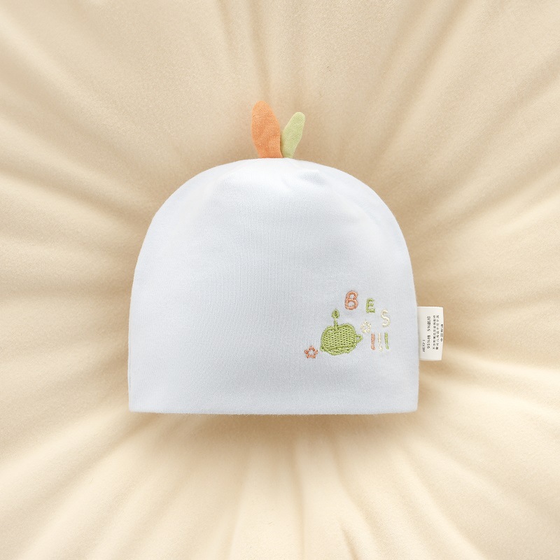 Little green fruit hat blue (double layer)