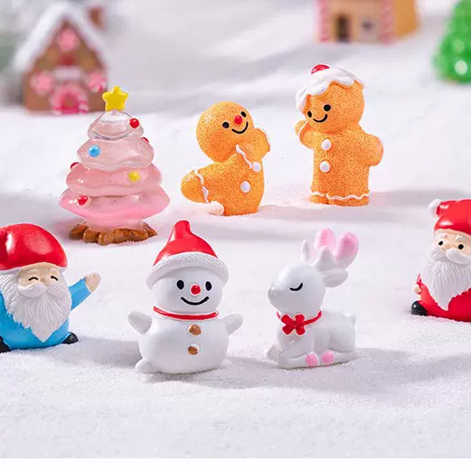 微景观圣诞树糖果罐卡通圣诞装饰品桌面小摆件雪人圣诞节