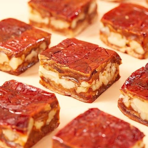 Jujube Seed Pie with Independent Vacuum Packaging, Walnut-Jujube Pie Wholesale Drop Shipping, 250g, Xinjiang Ruoqiang Red Dates Stuffed with Walnut Kernels