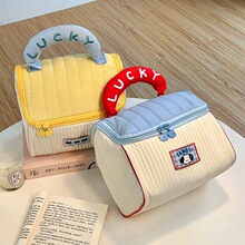 可爱房子化妆包女大容量2025新款便携式旅行洗漱品手提分区收纳袋