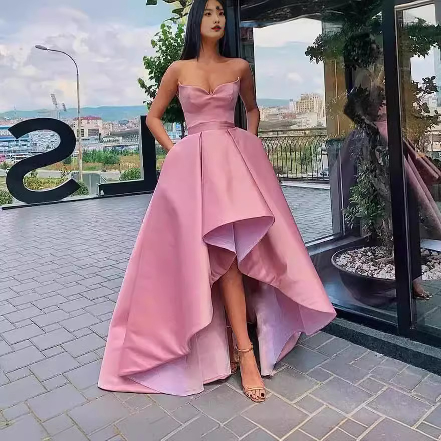 El Comercio exterior europeo y americano Amazon AliExpress deseo vestido de noche sexy tubo superior vestido de banquete simple Vestido de satén