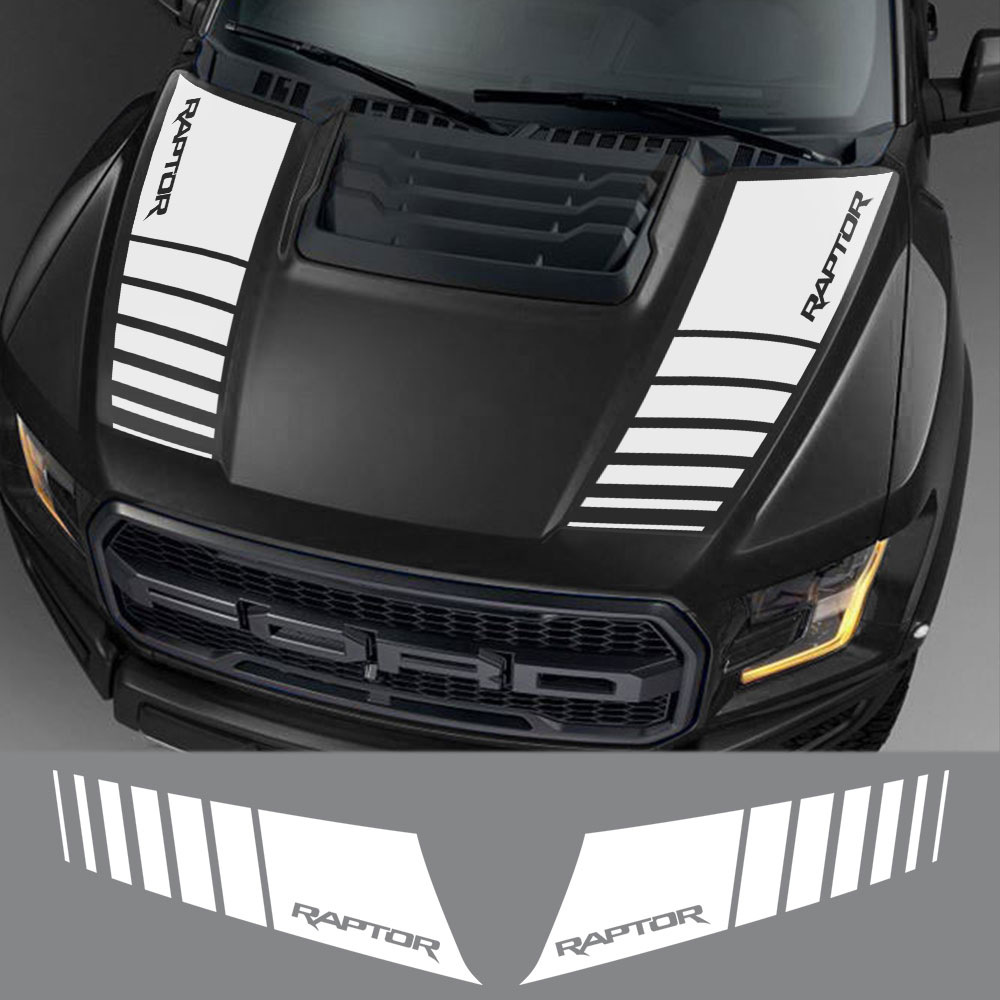 Suitable for Ford F150 Raptor Machine Cover Car Sticker Pull Flower Car Head Engine Hood Sticker Decorative Sticker