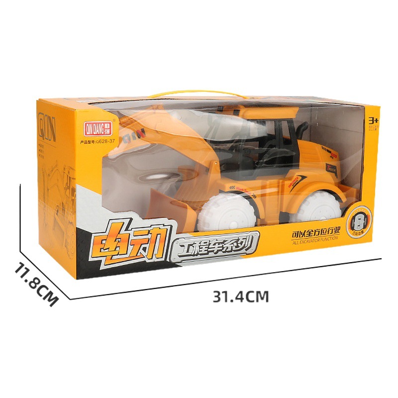 Modelo de simulación de vehículo de ingeniería eléctrica para niños Luz de música Excavadora universal Coche de juguete Niño Excavadora al por mayor