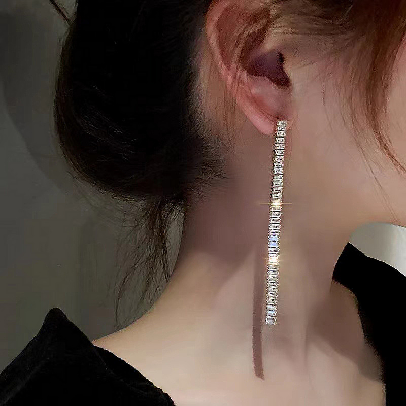Summer earrings with zircon
