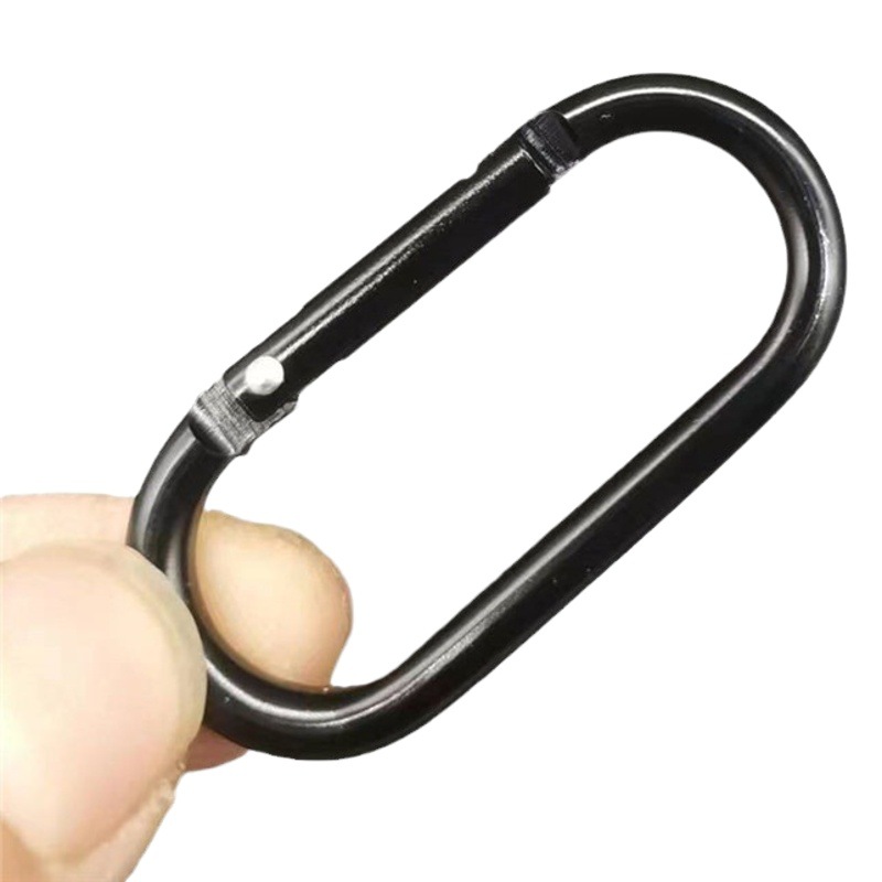 Runway carabiner No. 5 electrophoresis black earphone case hanging buckle U-shaped oxidation black carabiner