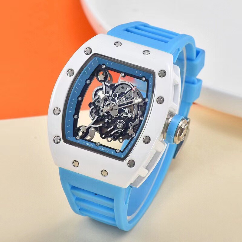 Richard Foreign Trade Hot Selling Barrel-Shaped Hollow Versatile Japanese and Korean Style Men's Quartz Watch Wholesale in Stock Richard Foreign Trade Hot Selling Barrel-Shaped Hollow Versatile Japanese and Korean Style Men's Quartz Watch Wholesale in Stock