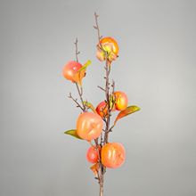 仿真柿子柿子家居装饰摆件客厅插花用仿真水果树枝假水果厂家批发