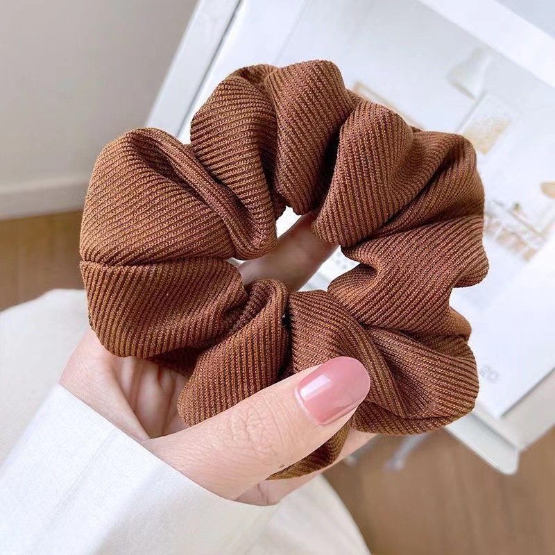 Elastico per capelli casual in stile coreano con motivo pied de poule, dall'aspetto raffinato e semplice, accessorio per capelli elegante e di alta qualità._voghion.com
