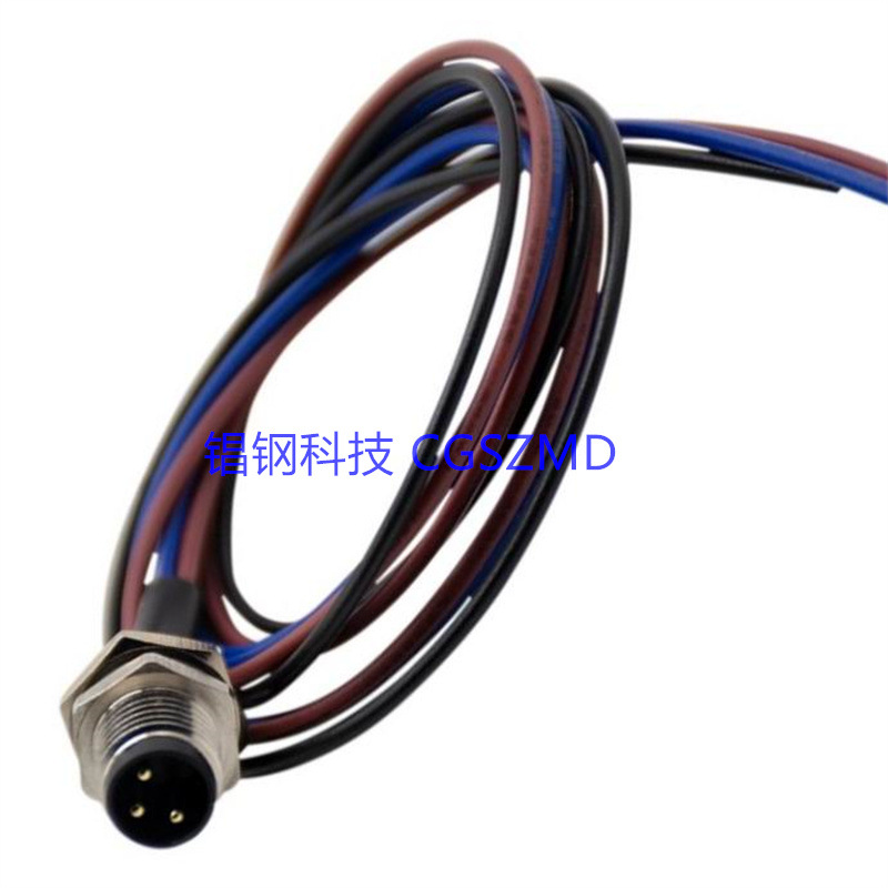 M12 Plug 5 Poles Straight Wire Panel Mount M12 ��ͷ 5о����