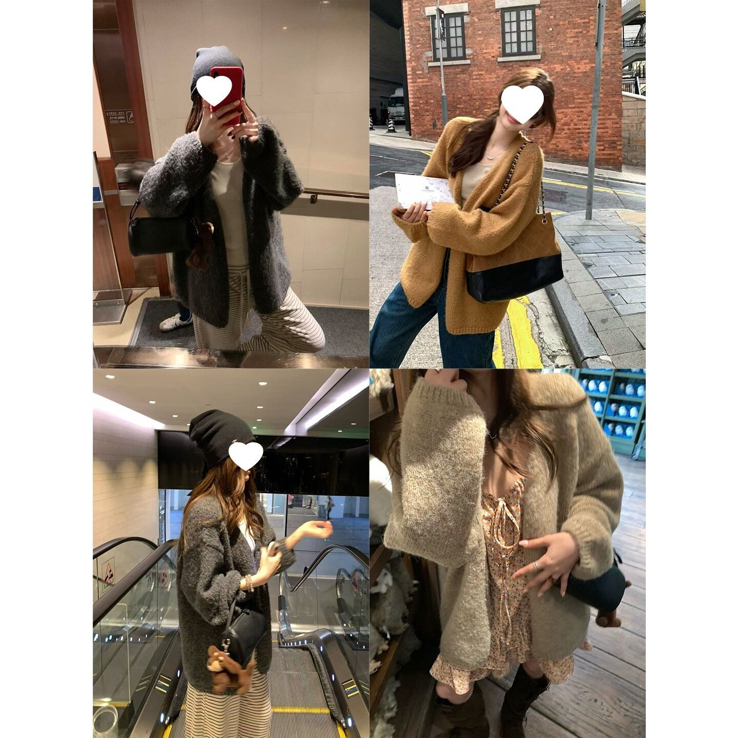 im向 柔软主义’高克重羊毛绒感针织衫女秋季松弛大毛衣开衫外套