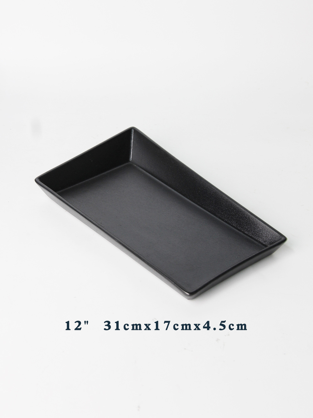 Cerámica creativa placa rectangular superficie gruesa esmerilado placa cuadrada sushi Placa de pescado placa resistente a los arañazos swing bandeja de la placa