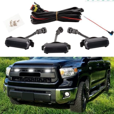 Toyota Tantu TRD TUNDRA üçün orta tor ızgarası, kiçik sarı DRL