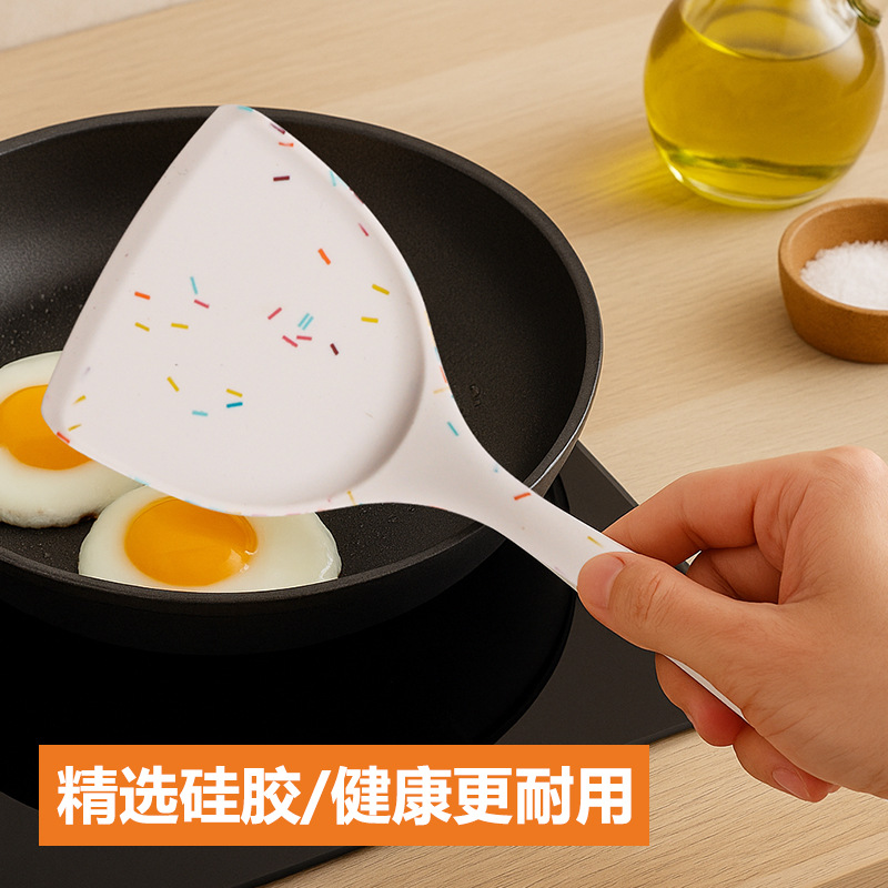 Amazon estilo caliente blanco color caramelo granular silicona utensilios de cocina de 12 piezas cubo de almacenamiento utensilios de cocina juego de cocina