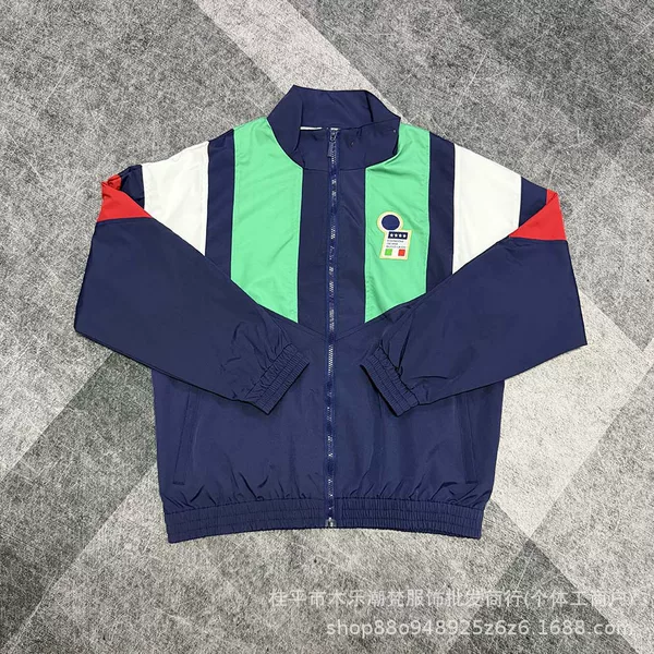 World Cup Italy Casual Zipper Jacket Soccer Windbreaker Men's Training Warm-Up Outfit Cross-Border Foreign Trade
