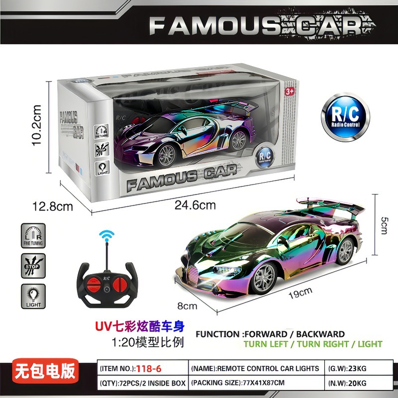 Cross-border Wireless Remote Control Car For Boys, Light-up Electric...