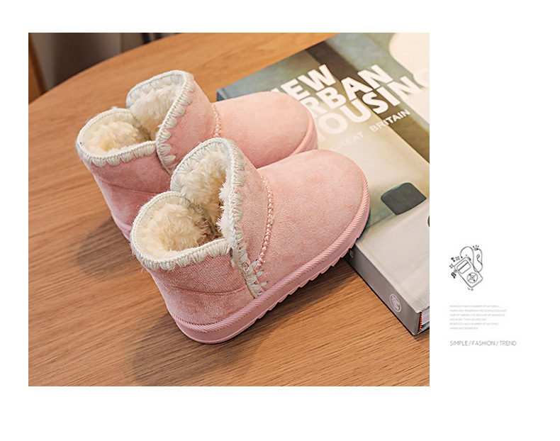 Girls Thick Snow Boots With Plush Lining For Winter Comfort_voghion.com