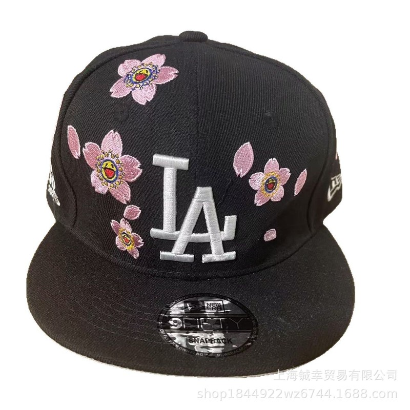 MLB帽子NY运动遮阳棒球帽男女硬顶可调节鸭舌帽村上隆樱花棒球帽|undefined