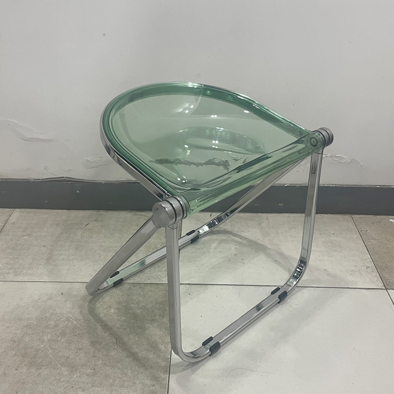 シンプルな食事椅子家庭用透明中古家具折り畳み椅子ins chairアクリルスツールプラスチッククリスタルチェア