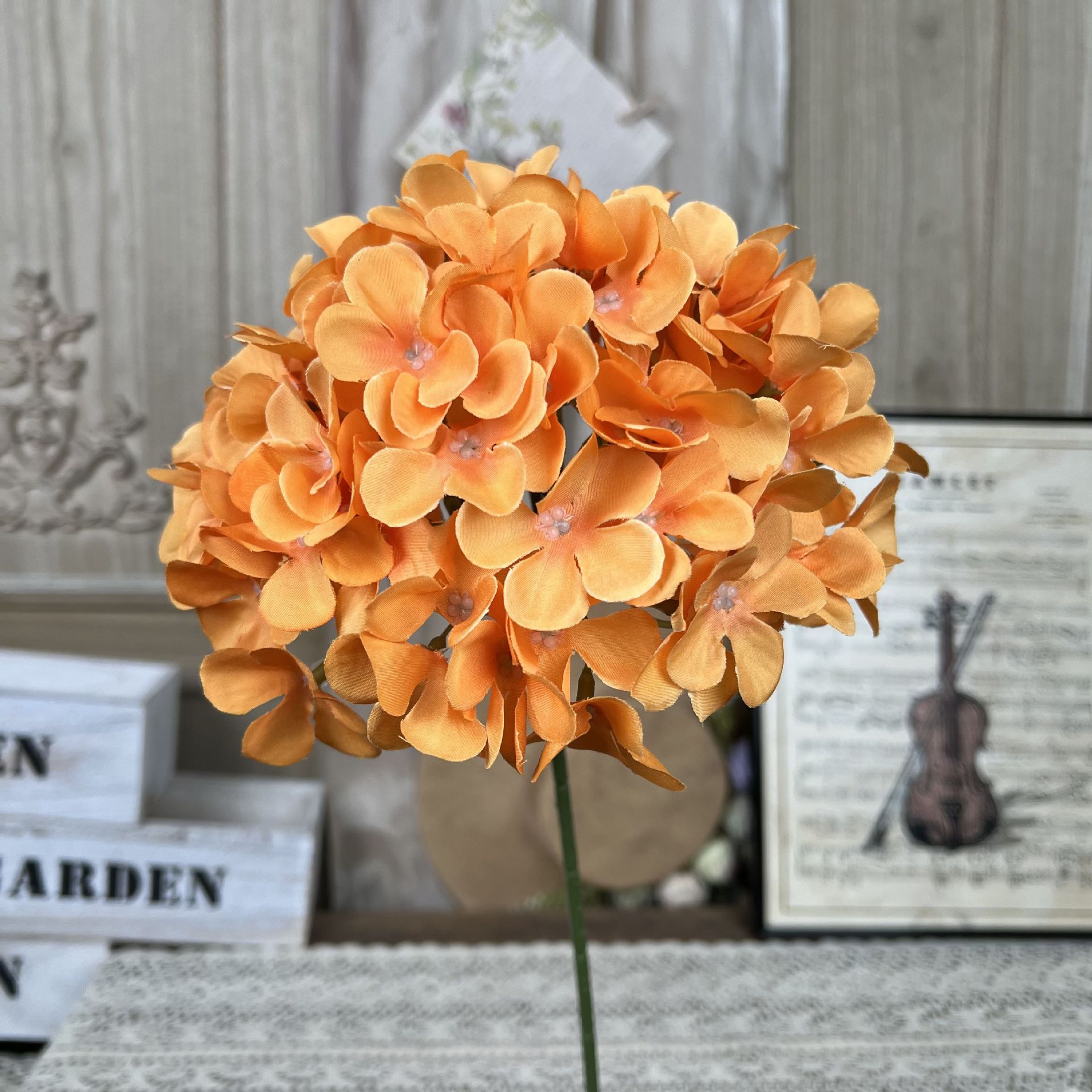 Y-단일 수국-오렌지