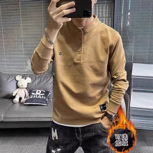 印花秋冬卫衣男2024年春秋季韩版新款圆领宽松上衣chic港风潮流