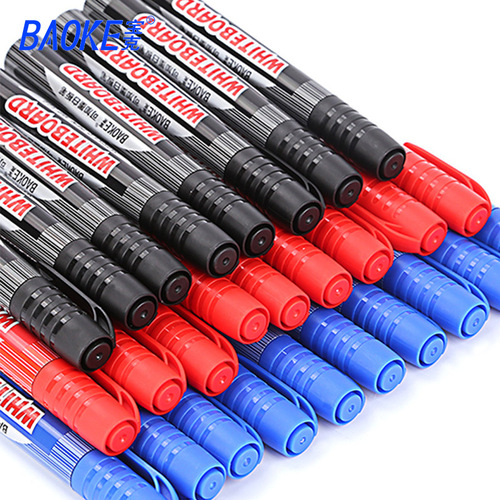 Baoke 399 refillable large-capacity erasable whiteboard pen, black, red and blue available, easy-to-erasure marker pen wholesale