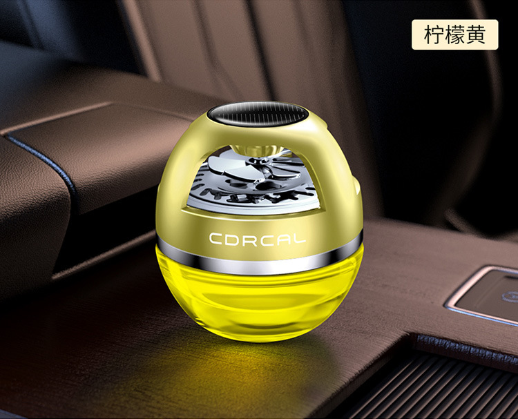 Car aromatherapy car perfume ornaments solar rotating car accessories center console high-end lasting light fragrance for men and women