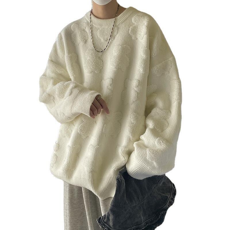 Men's Clothing Bear sweater men's autumn new youth fashion brand men's casual loose knitted sweater men's sweater_voghion.com