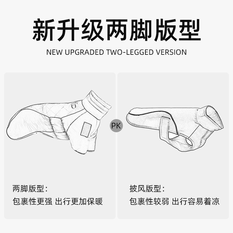 새로운 겨울 애완 동물 옷 반사 따뜻한 개 옷 대형 개 면화 옷 두꺼운 개 옷 도매