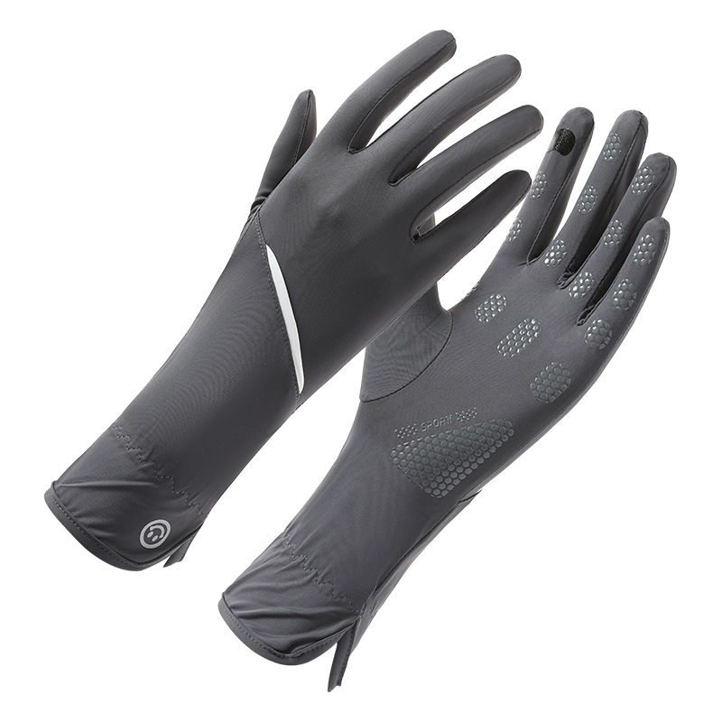 Guantes de protección solar de verano para mujeres anti-UV anti-deslizante delgado hielo al aire libre guantes de protección solar de hilo original