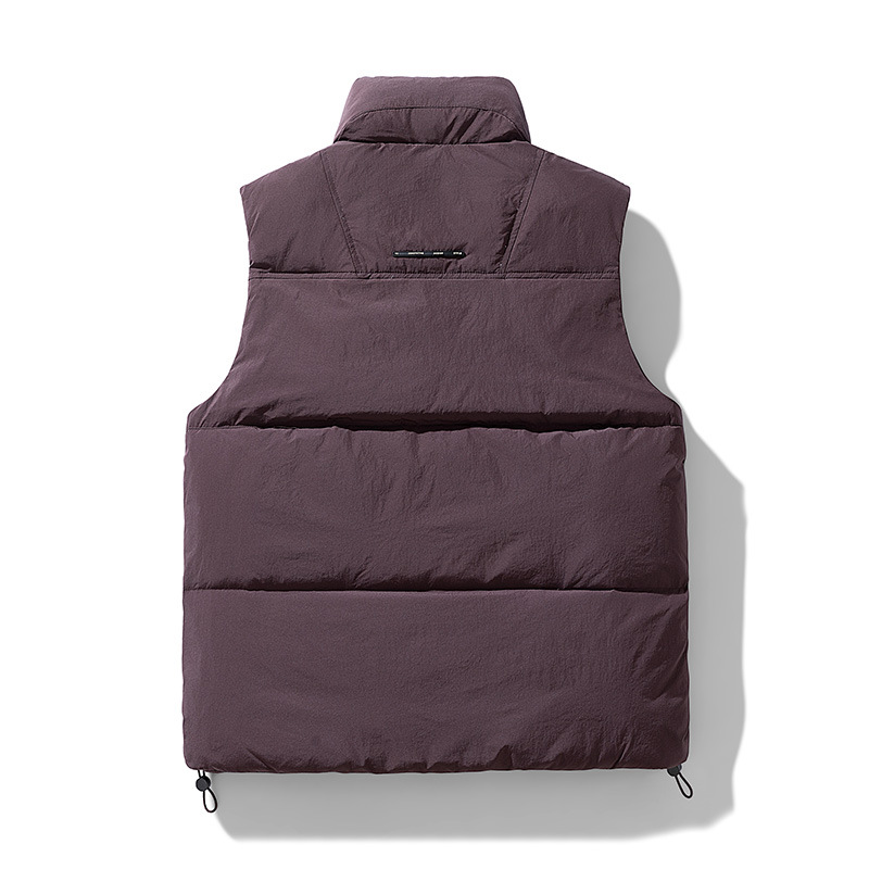 2025 nuevo chaleco de plumón marca de moda hombre y mujer ropa transfronteriza abrigo de cuello vertical pareja chaleco de bolsillo para hombre image 5